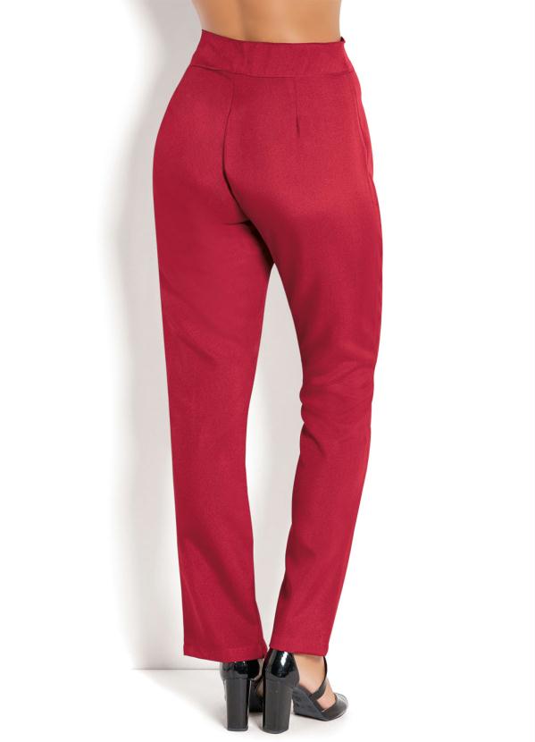 Janine - Calça VermelhaSocial com Fenda 6