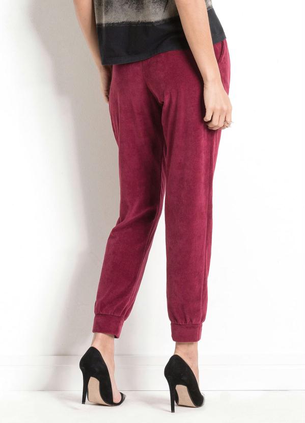 Quintess - Calça Jogging Bordô em Plush Quintess 2