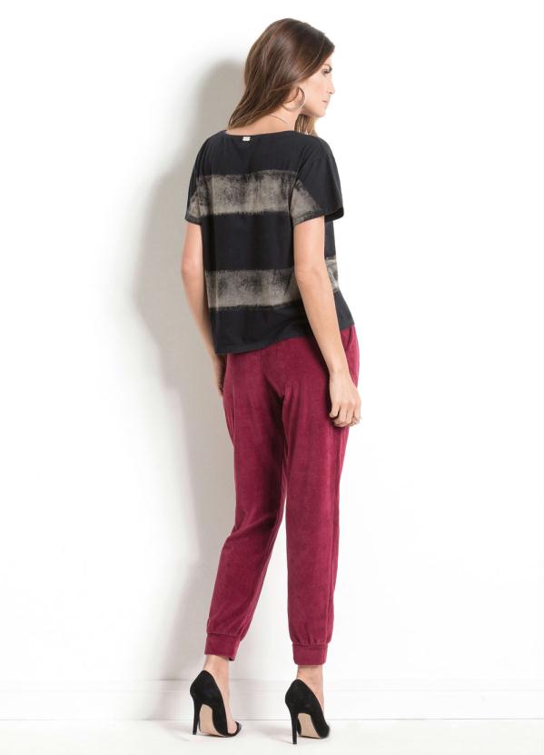 Quintess - Calça Jogging Bordô em Plush Quintess 4