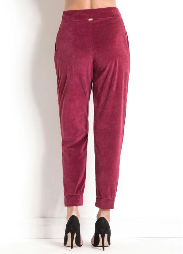 Quintess - Calça Jogging Bordô em Plush Quintess 6