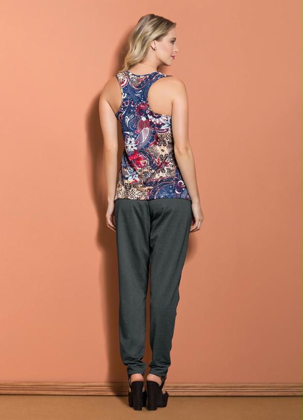 Outlet - Calça Preta Soltinha com Amarração na Cintura 4