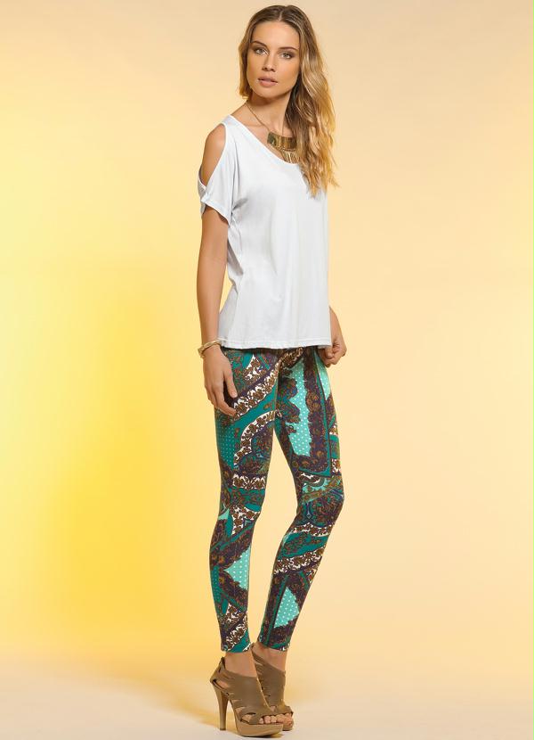 Quintess - Calça Legging Estampa de Lenço 4