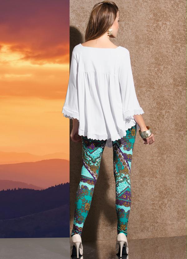 Quintess - Calça Legging Estampa de Lenço 6