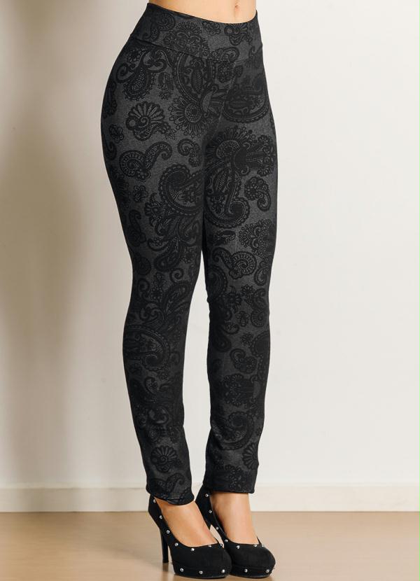 Outlet - Calça Legging Estampa Jacquard 6