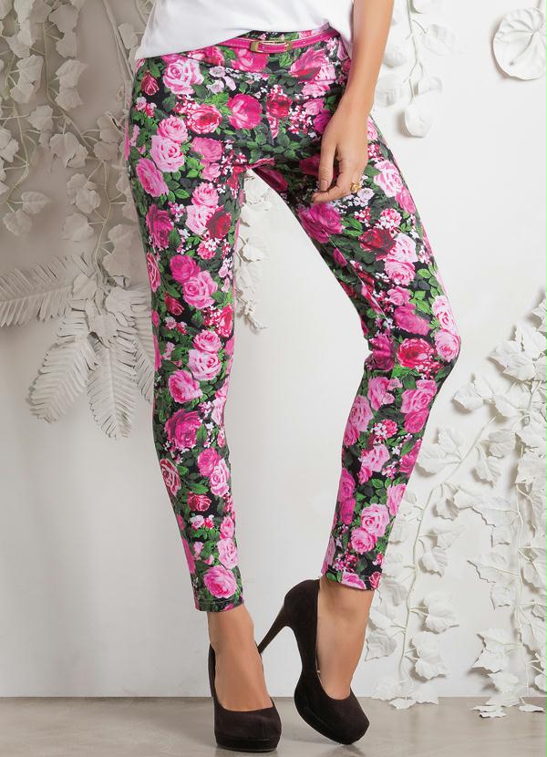 calça legging floral