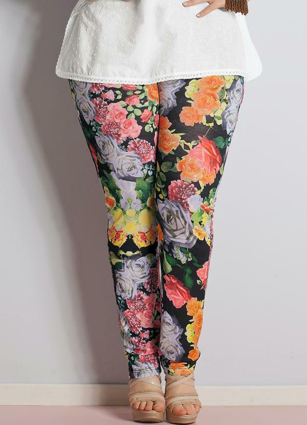Quintess - Legging Floral Plus Size