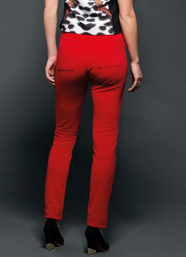 Multimarcas - Calça Cintura Alta Vermelha 2