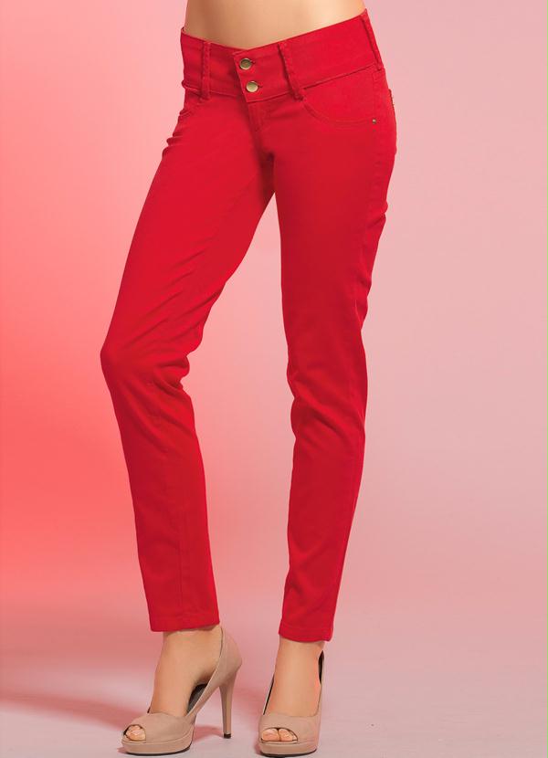 Quintess - Calça Cropped Vermelha 5