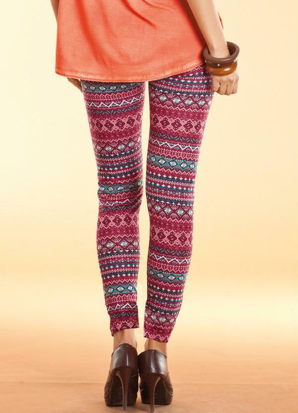 Quintess - Calça de Cintura Alta Estampada 2