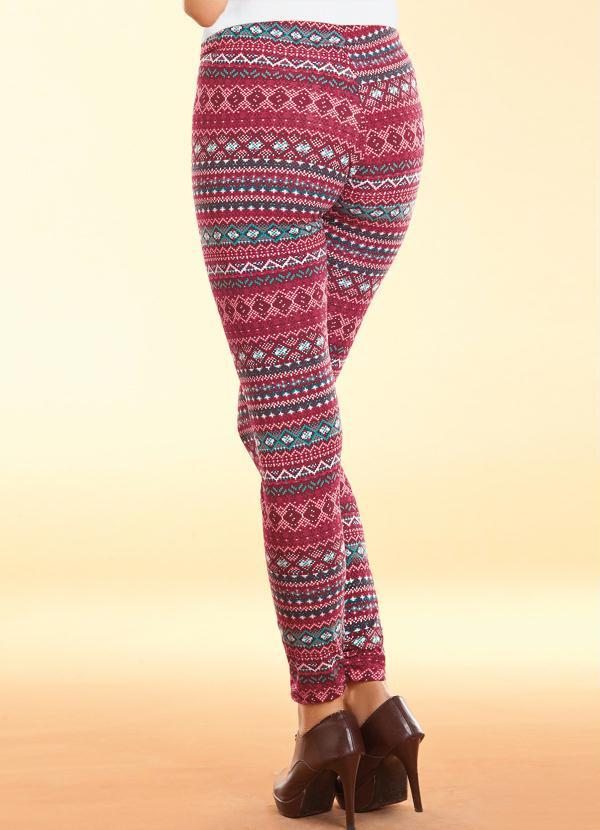 Quintess - Calça de Cintura Alta Estampada 5