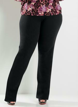 calça legging flare plus size