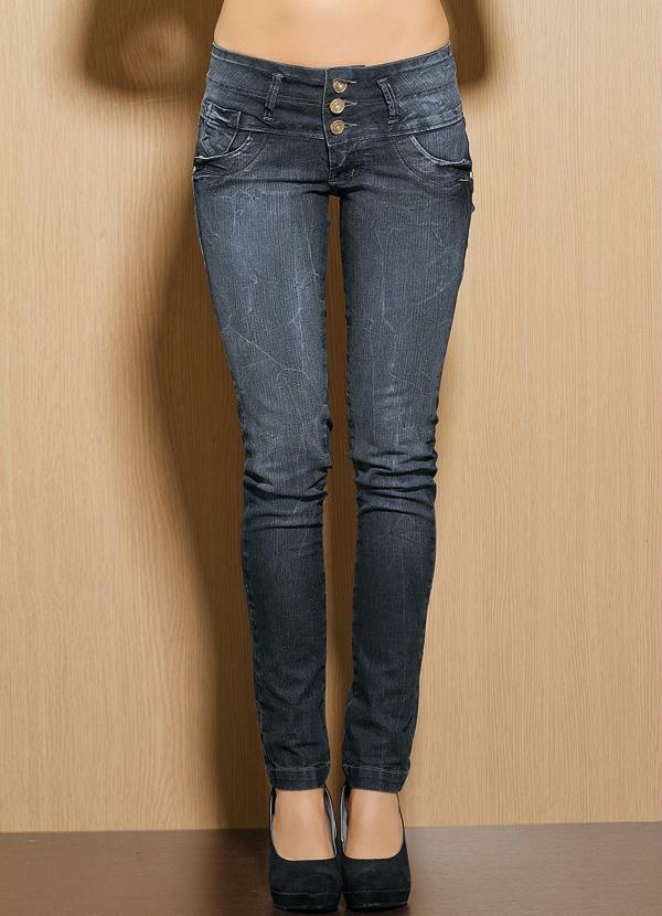 Quintess - Calça Jeans Skinny Azul Escuro 6