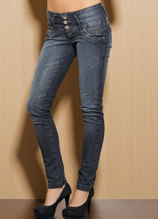 Quintess - Calça Jeans Skinny Azul Escuro 7