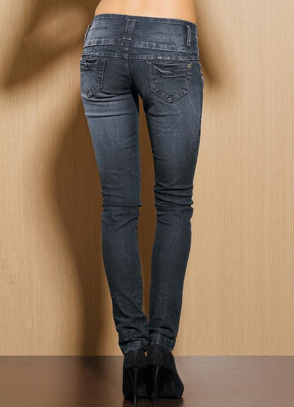 Quintess - Calça Jeans Skinny Azul Escuro 8