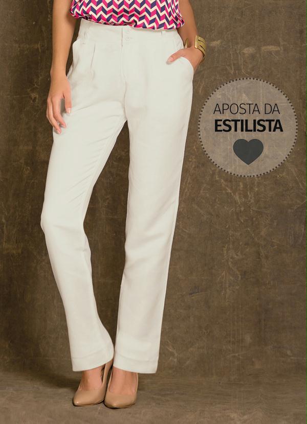 Quintess - Calca Reta Social Off White