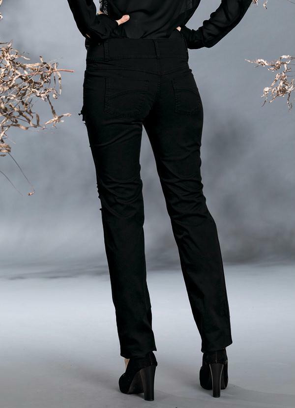 Quintess - Calça Skinny Destroyed Preta 2