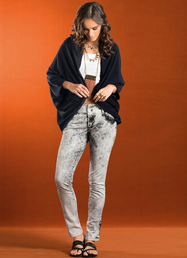 Quintess - Calça Skinny Efeito Marmorizado 3