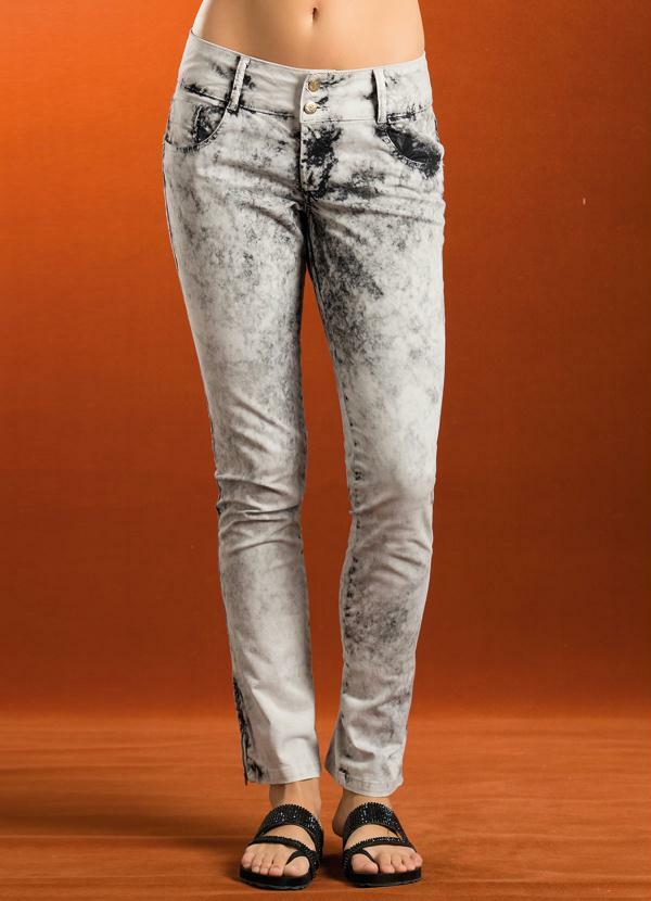 Quintess - Calça Skinny Efeito Marmorizado 5