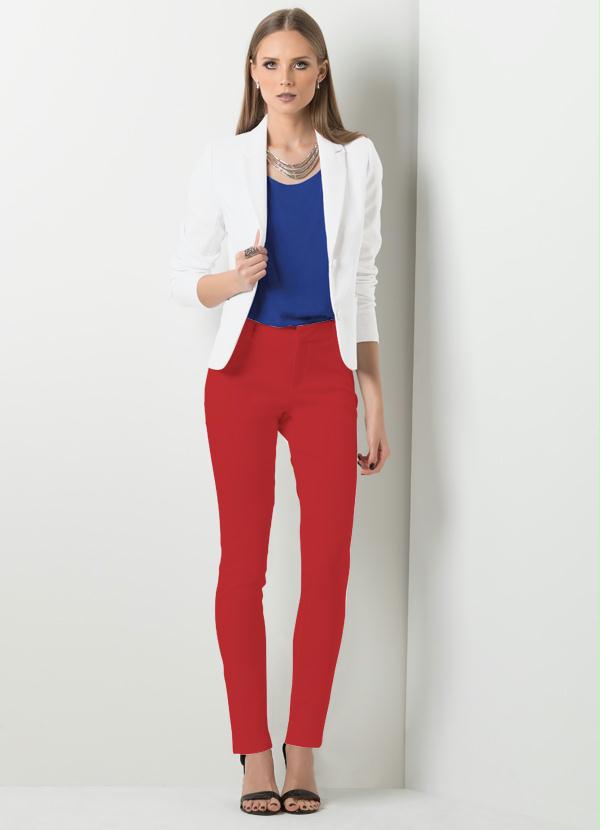 Quintess - Calça Skinny Vermelha 4