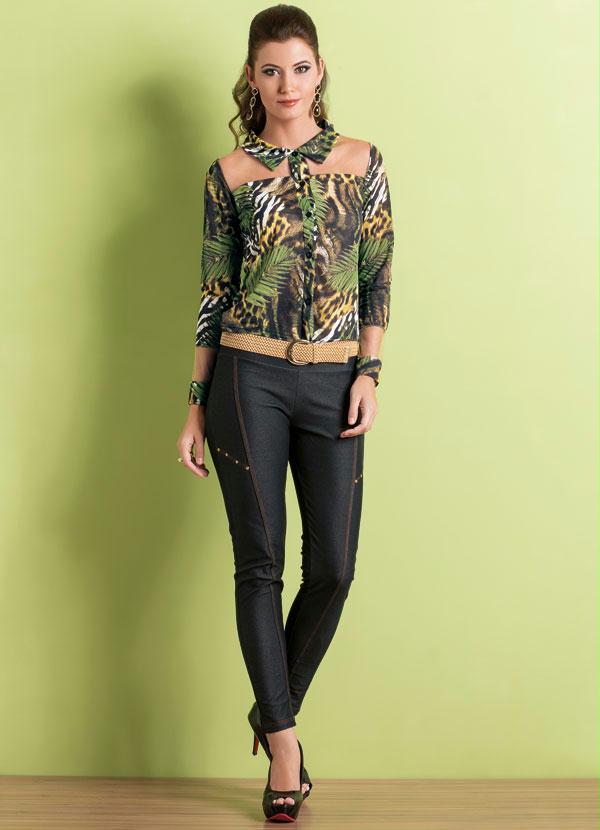 Outlet - Legging Preta com Recortes 3