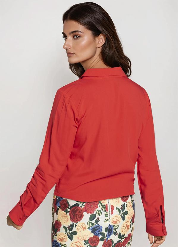 bonprix - Camisa com Amarração Vermelha 2