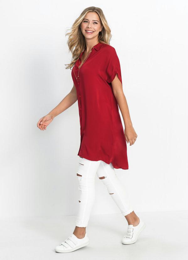 bonprix - Camisa Oversized Vermelha 4