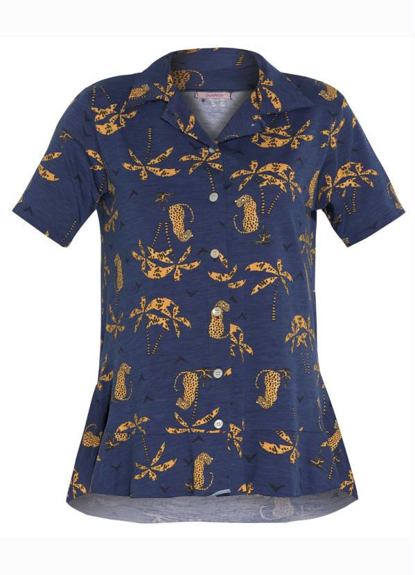 Quintess - Camisa Quintess Tigres Marinho com Botões 5