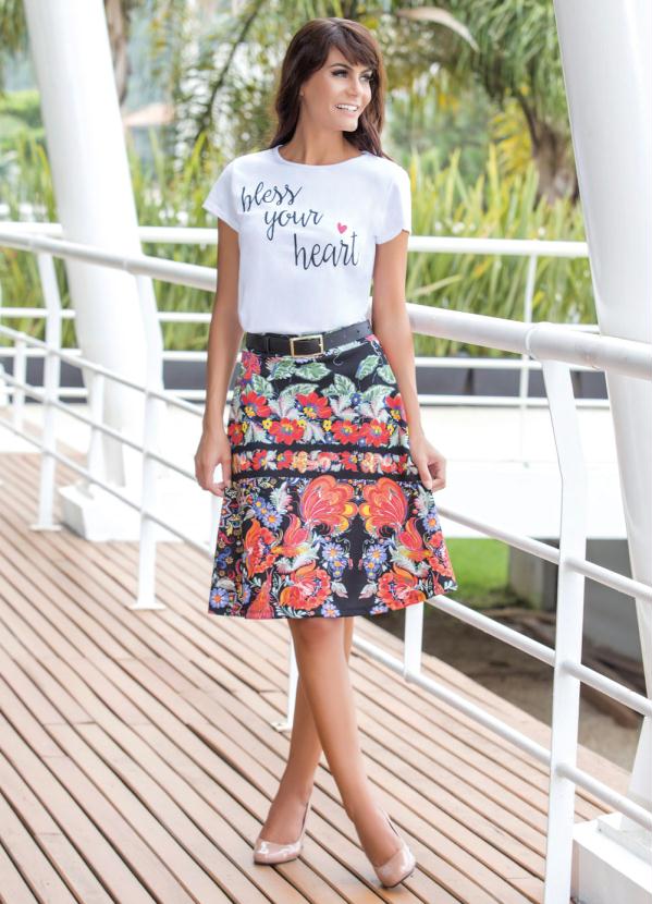 Outlet - T-Shirt Moda Evangélica Branca com Estampa 3