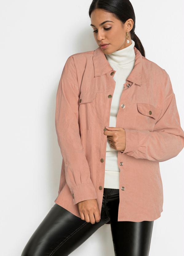 bonprix - Camisa de Alfaiataria Rosê