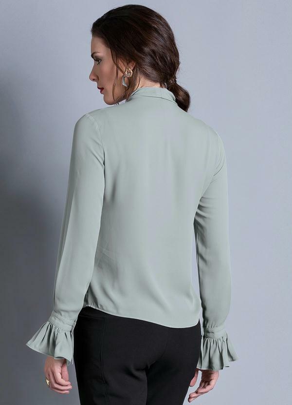 Multimarcas - Camisa Gola Laço Cinza 2