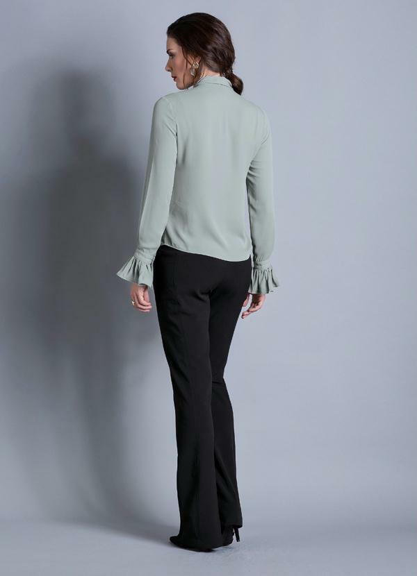 Multimarcas - Camisa Gola Laço Cinza 5