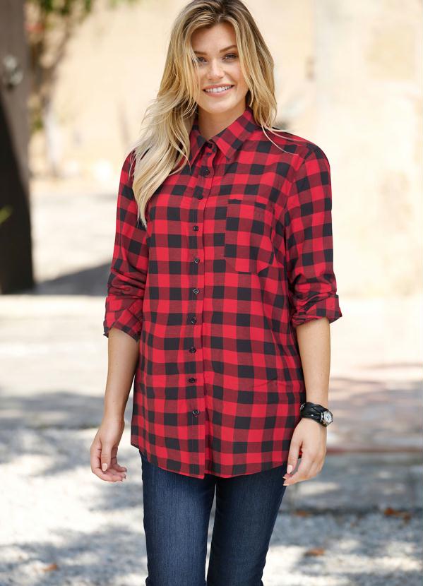 bonprix - Camisa Vermelho 1