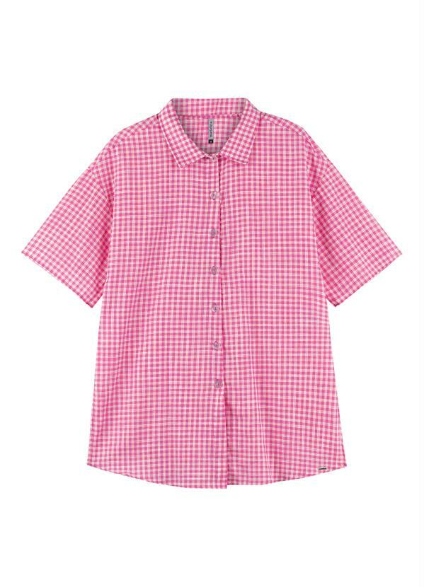 Marialícia - Camisa Xadrez Rosa