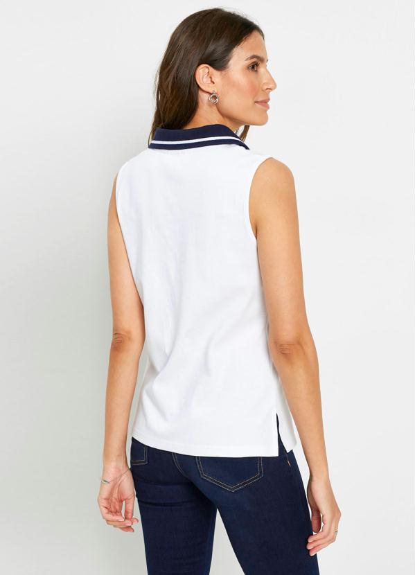 bonprix - Camisa Gola Polo Regata Branca 2