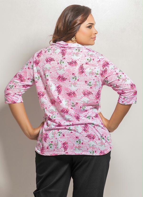 Marguerite - Camisa 3/4 Plus Size Estampada 2