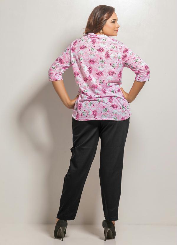 Marguerite - Camisa 3/4 Plus Size Estampada 4