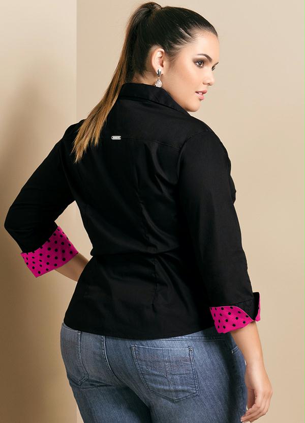 camisa rosa feminina plus size