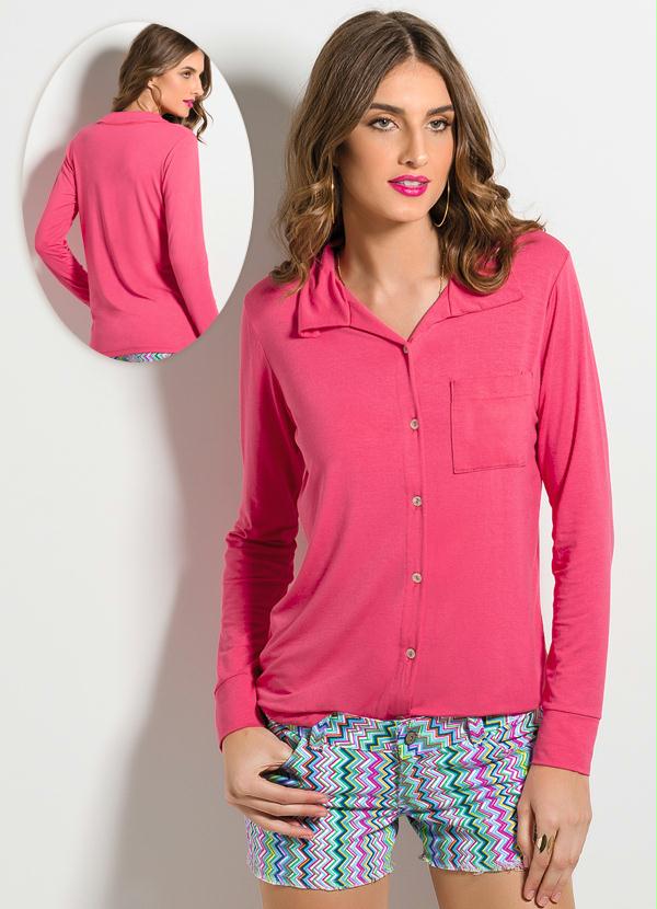 Quintess - Camisa Manga Longa Coral