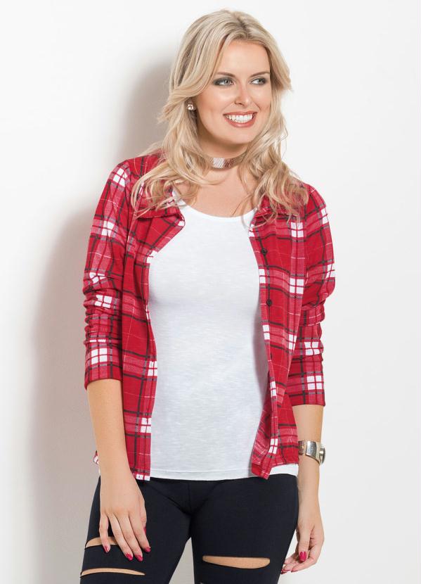 Outlet - Camisa Manga Longa Xadrez