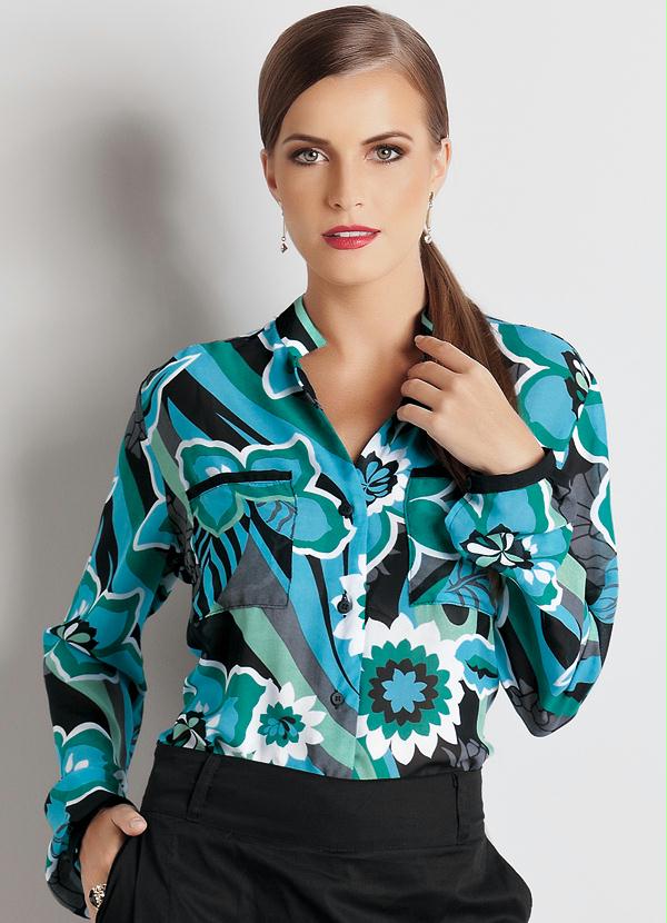 Quintess - Camisete Chiffon Estampa Floral