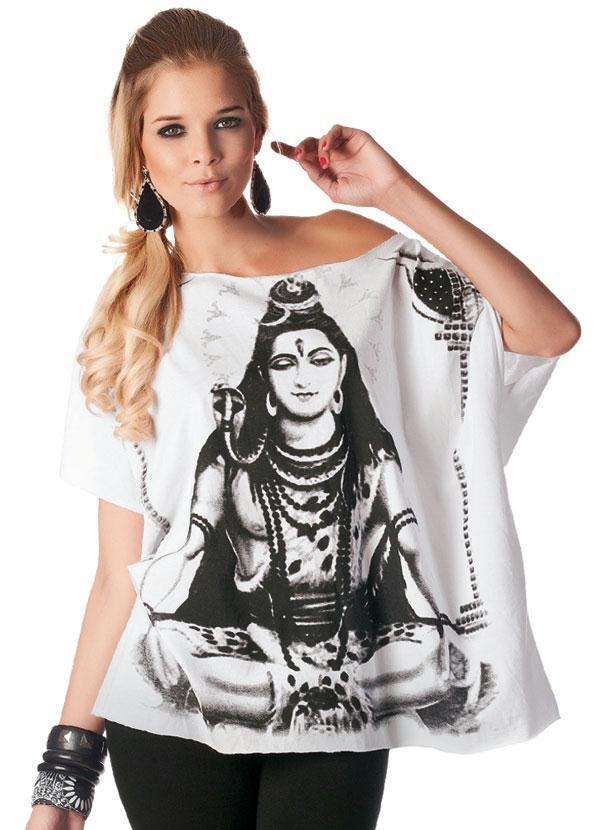 Moda Pop - Camisão de Malha Branco