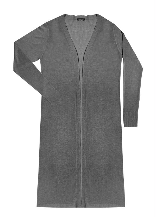 Rovitex - Cardigan Alongado Cinza 3