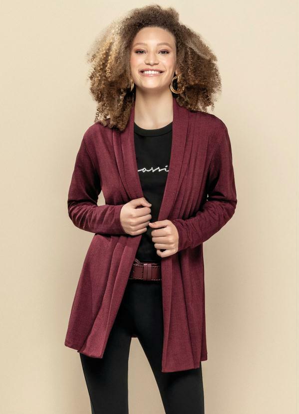 Marialícia - Cardigan Bordo