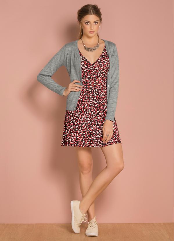 Quintess - Cardigan de Tricô Mescla com Botões 7