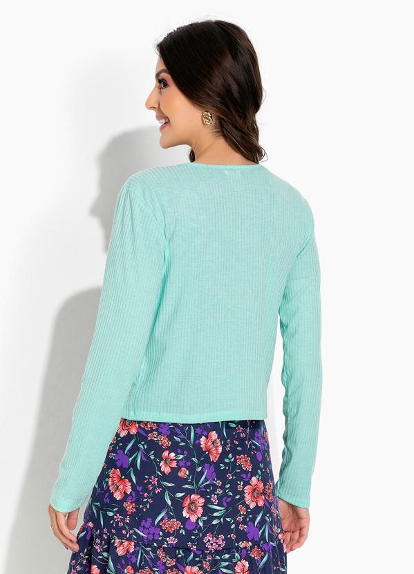 Rosalie - Cardigan Verde Claro Aberto 2