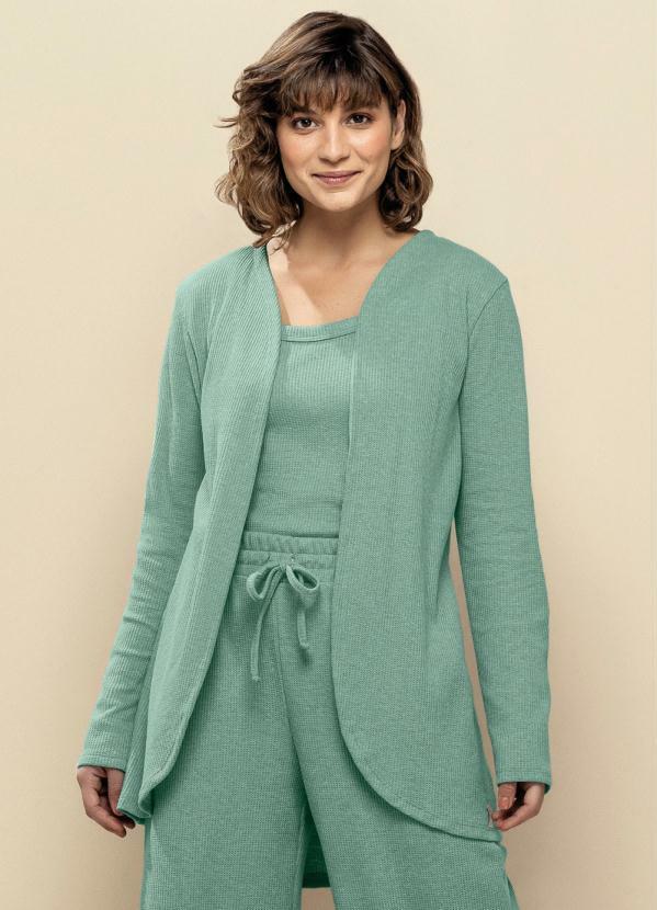 Marialícia - Cardigan Verde