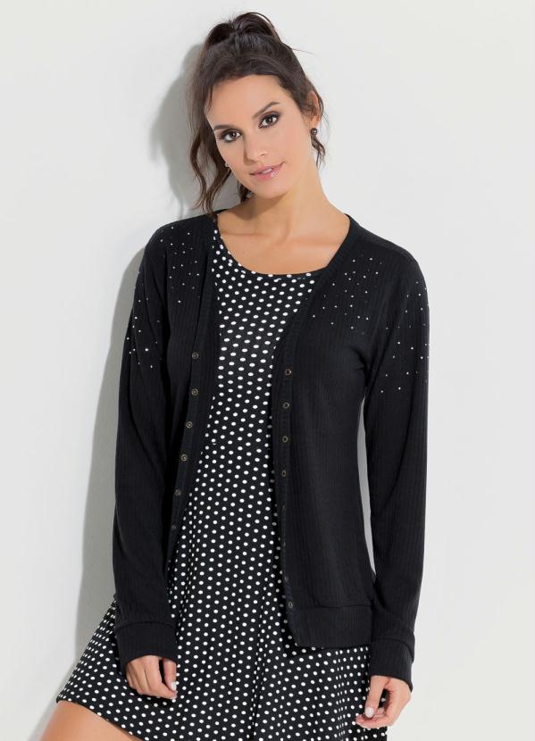 Quintess - Casaco Preto com Termocolantes Quintess