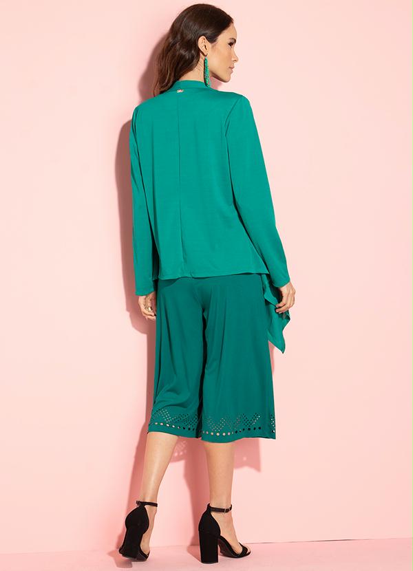 Quintess - Casaco Verde com Recorte Central 4