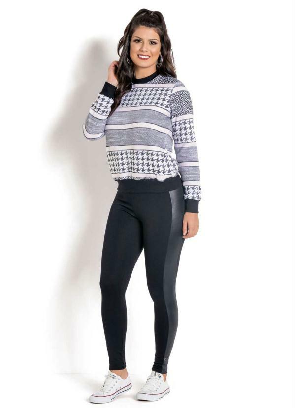 Miss Masy - Casaco de Moletom Miss Masy Estampada 3