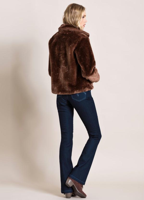 Quintess - Casaco de Pelos Marrom Quintess 4